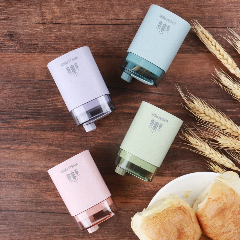 Контейнер из пшеничной соломы 2020 Автоматическая подставка для зубочисток, домашний стол Коробка для хранения зубочисток, диспенсер для зубочисток,