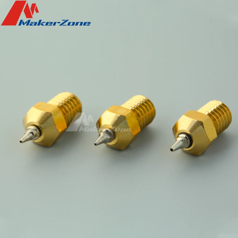 Airbrush Nozzle Adapter Set Tip Nozzle 0.2mm/0.3mm/0.4mm/0.5mm Optional For V5 V6 J-Head Hotend 1.75mm Filament 3D Printer