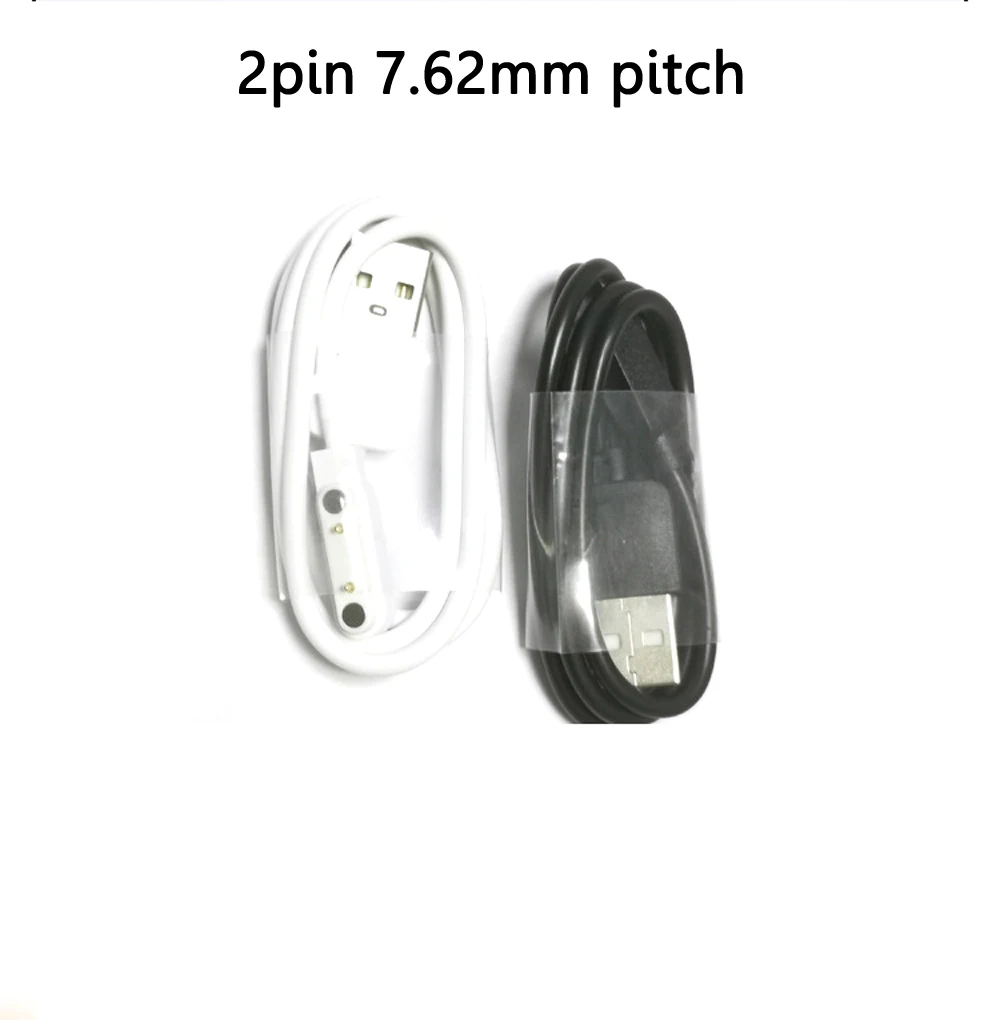 スマートウォッチ用磁気充電コネクタケーブルコード,USB,gt88,g3,kw18,y3,kw88,gt68,7.62mm, 1個