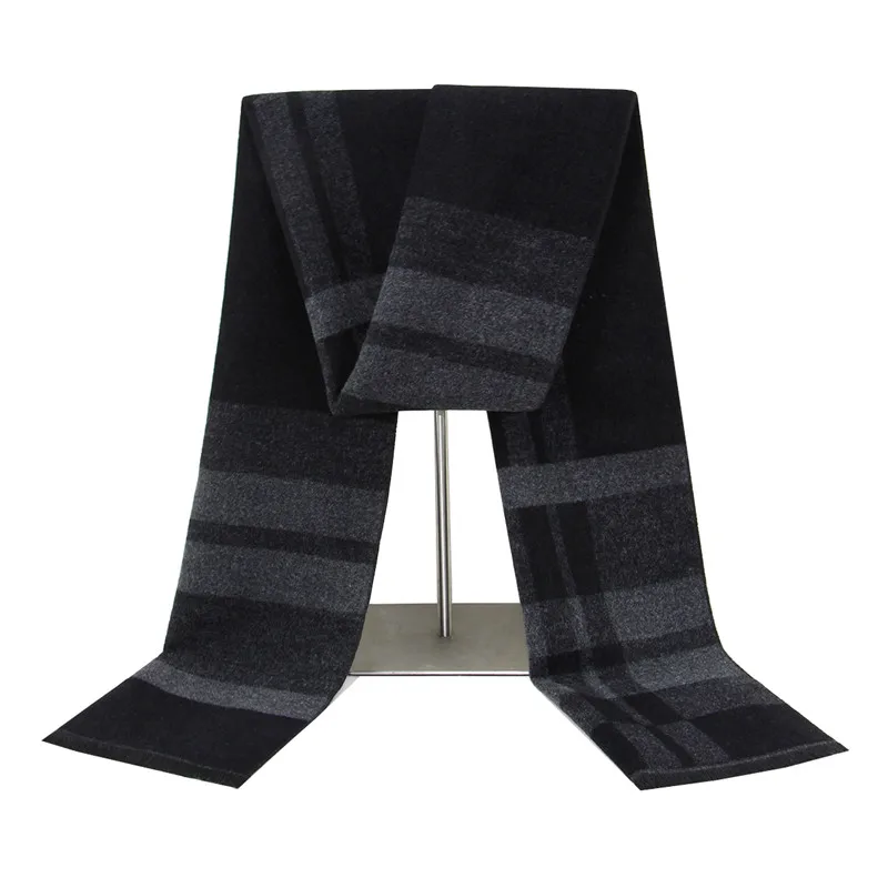 Luxury Brand Winter Men Cashmere Scarf Striped Neckerchief Scarves Shawl Casual Fringe Wraps Man Business Pashmina Foulard