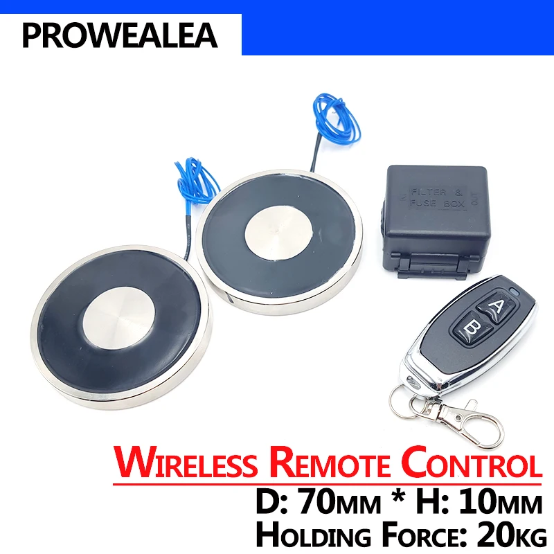 Magnet Control Wireless Electromagnet Remote DC12V Cylinder Electric Electromagnetic Solenoid Sucker