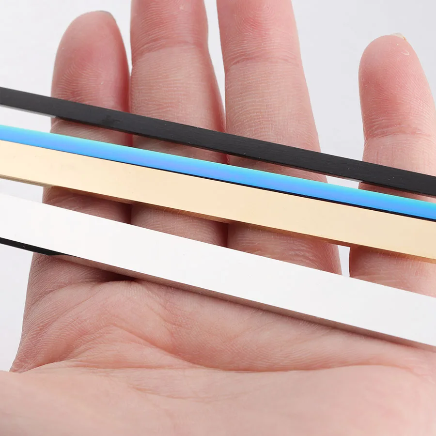 Fnixtar 10Pcs Width 3/6/9mm 160mm Length DIY C Open Cuff Bangle Material Mirror Polishe Stainless Steel Rectangle Blank Strips
