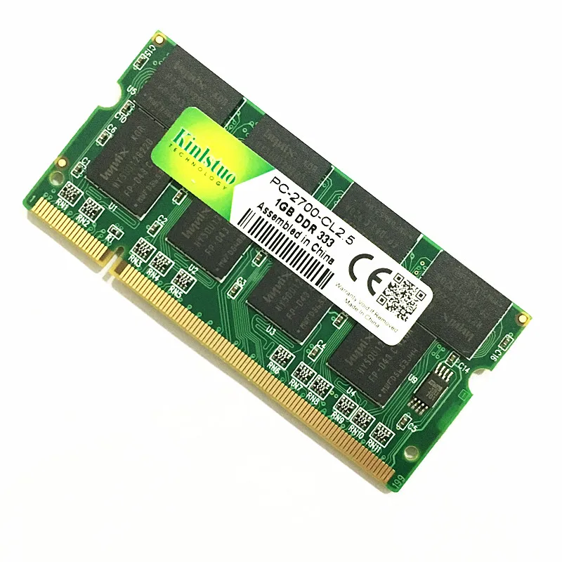 Kinlstuo RAMS DDR 1GB 333/400/266MHz Laptop memory pc-3200/pc-2700 SODIMM 1GB 333MHz  400MHz 333MHz notebook memoria