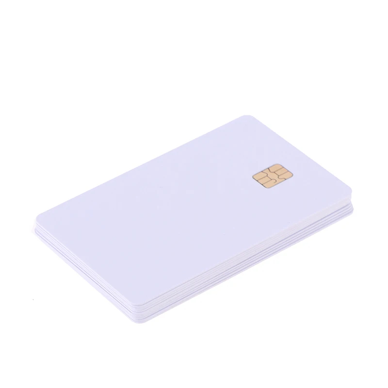 10Pcs SLE 4442 Chip With Hico Magnetic Stripe Contact IC Card 2 In 1 Blank Card