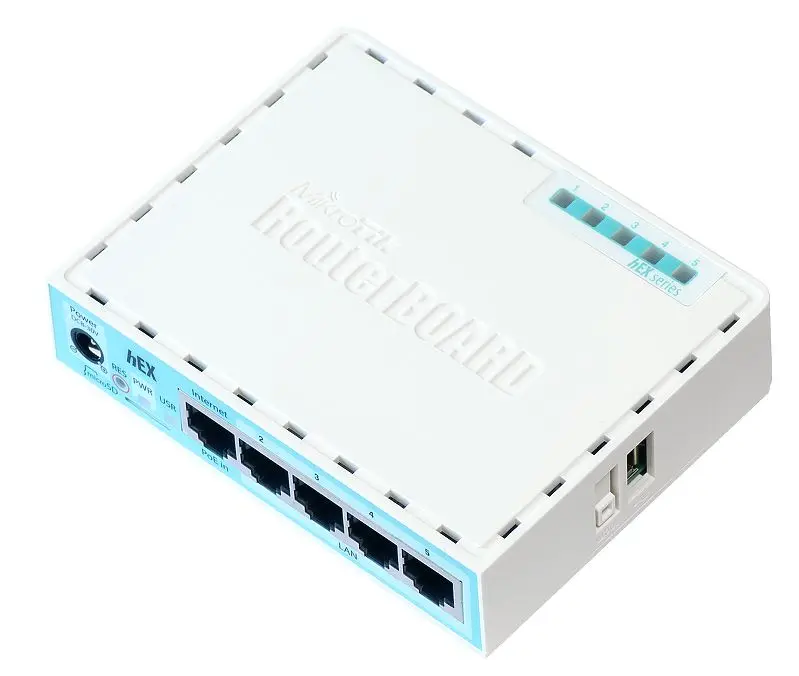 Original New MikroTik Gigabit Ethernet Router hEX RB750Gr3 Supports 5 10/100/1000 Mbps Ethernet Ports