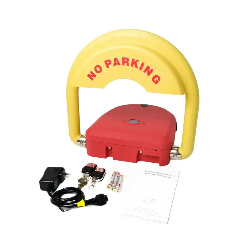 Rustproof And Durable Battery Operated Smart Parking Lock Grey & Red Appearance Optional Place An Order And Send 1 Mask