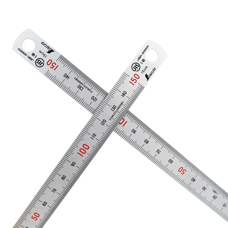 SHINWA Magnetic Stainless Steel Metal Ruler Metric Rule Precision Double Sided Measuring Tool 15cm or 30cm  1PCS