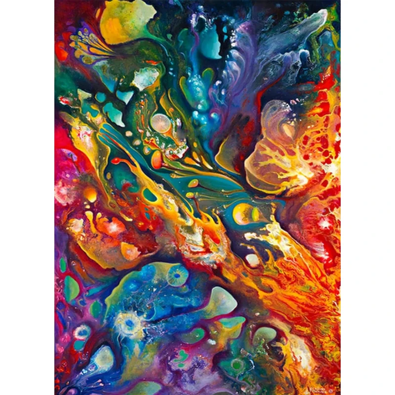 

DIY 5D Full Square Diamond Painting Abstract Colorful Picture of Rhinestone Diamond Mosaic Crystal Diamond Embroidery Landscape