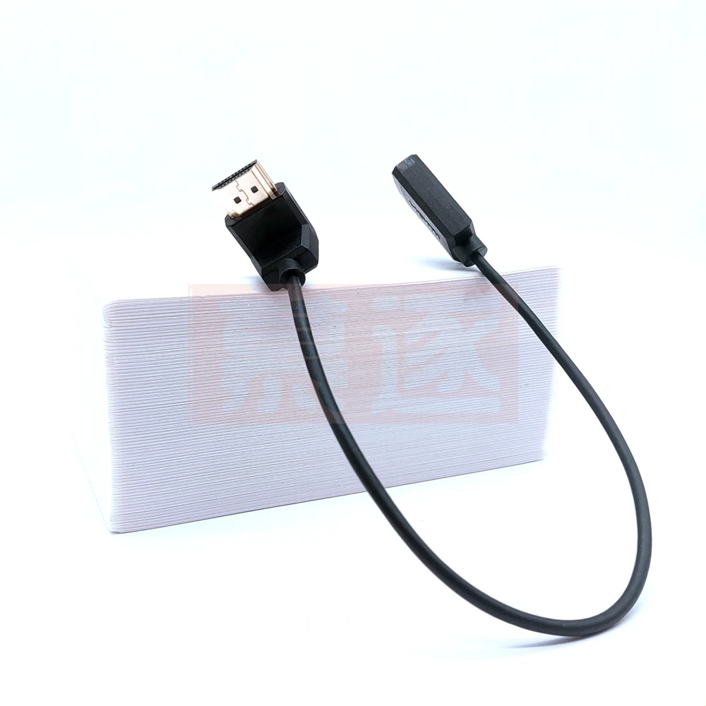 OD 3,0 ملم فائق النعومة HDMI-متوافق مع 2,0 مهبللينز zu HDMI Weibliche Dünne Kabel 2k 4k hd @ 60 هرتز ليكتير-ge الوزن Tragbare 0,3 M 0،