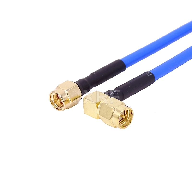 JXRF SMA 수 암-SMA 수 플러그 잭 커넥터, RG-402 세미 플렉시블 동축 케이블, RG402, 0.141 인치, 50ohm, 블루