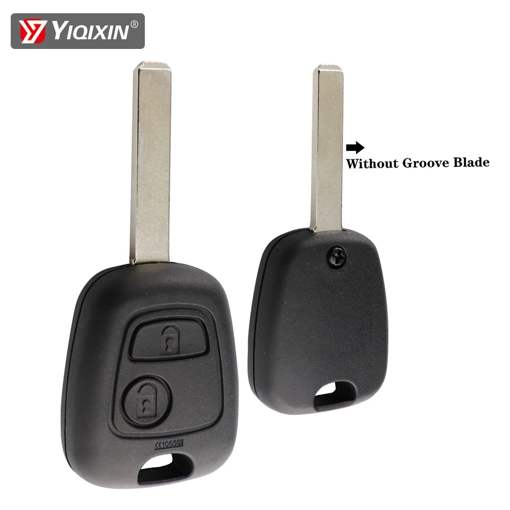 YIQIXIN Remote Key Shell For Citroen C1 C2 C3 C4 Saxo Picasso Xsara For Peugeot 106 206 306 307 207 407 Partner Without Groove