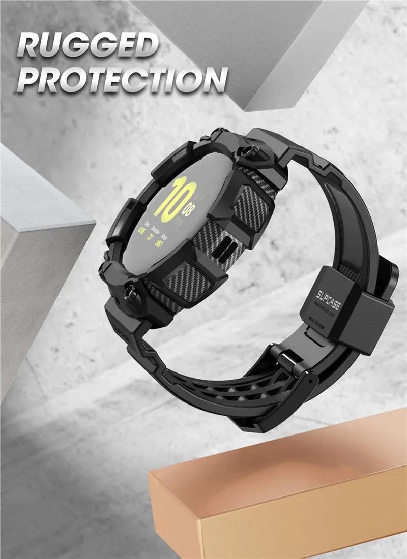 Case For Samsung Galaxy Watch Active 2 (44mm) SUPCASE UB Pro Rugged Protective Cover with Strap Bands For Galaxy Watch Active 2