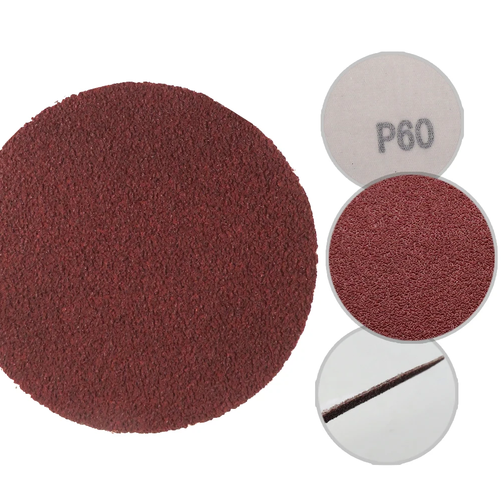 20 pz 3 pollici 75 mm disco di carta vetrata rotondo fogli di sabbia grana 40-1000 Hook Loop disco abrasivo per levigatrice grana dischi di lucidatura rossi