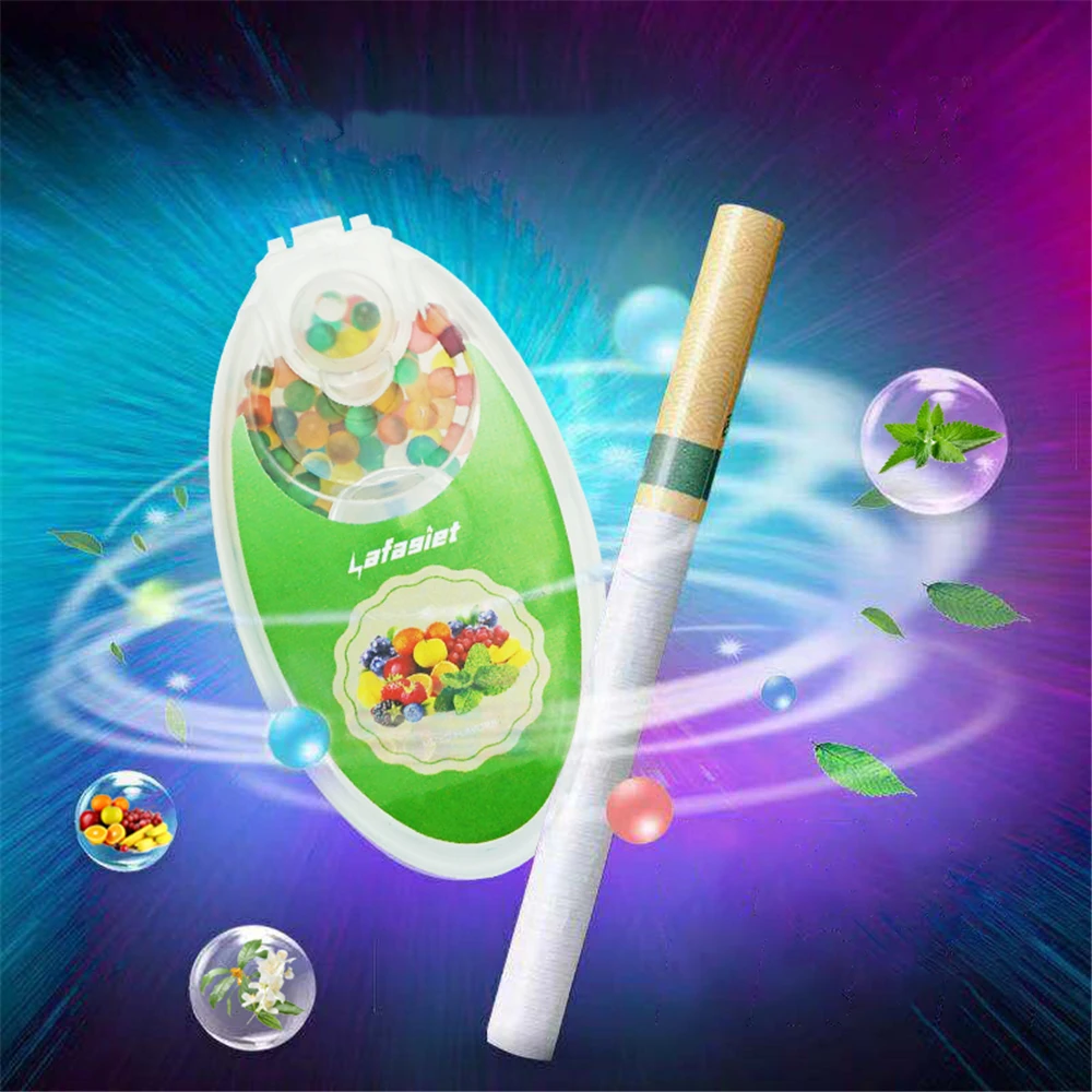 100pcs Mix Fruit Flavor Capsule Mint Beads Ice Pops Cigarette  Filter Brush Ball For Smoking Dropshipping DIY Tobacco Holder