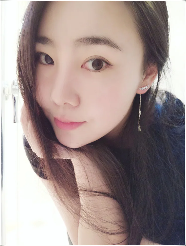 New Hot Fashion 925 Sterling Silver Crystal Angel wing Earrings for Women Girls Gift Fashion Statement Jewelry earrings 2018