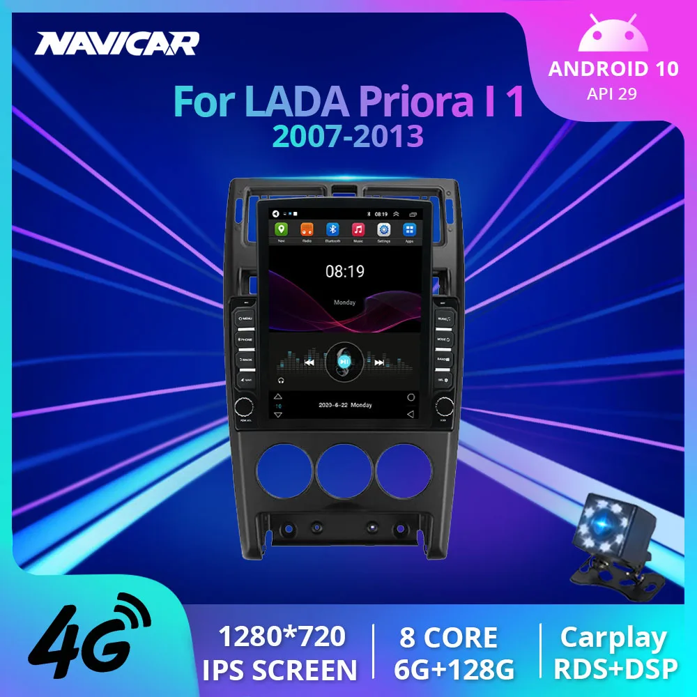 Car Radio For LADA Priora I 1 2007-2013 Car Multimedia Video Player 2 Din Android10.0 Stereo Receiver Radio Automotive Carplay