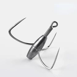Anti Rust Ocean Treble Hooks Super Large Anzuelos De Pesca Mar Three Anchor Hooks Carbon Steel Fish Hooks Triple Barbed Hooks