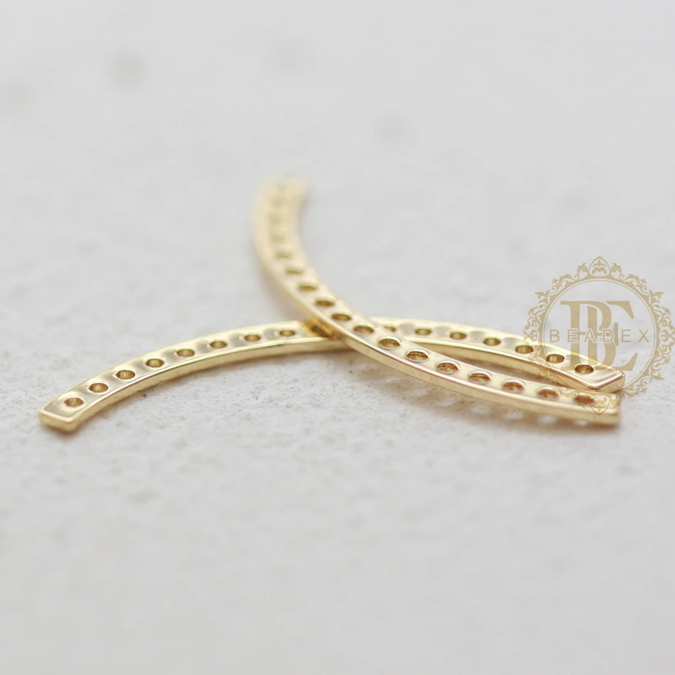 DIY Supply-Solid Raw Brass Finding Multiple Hole Link - 30x2mm (4636C)