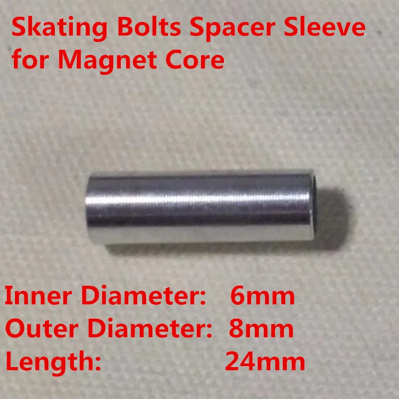 6mm inner diameter 8mm outer diameter skating wheel bolt sleeve spacer 608 688 bearing magnet core LED Flash Skates wheel rodas