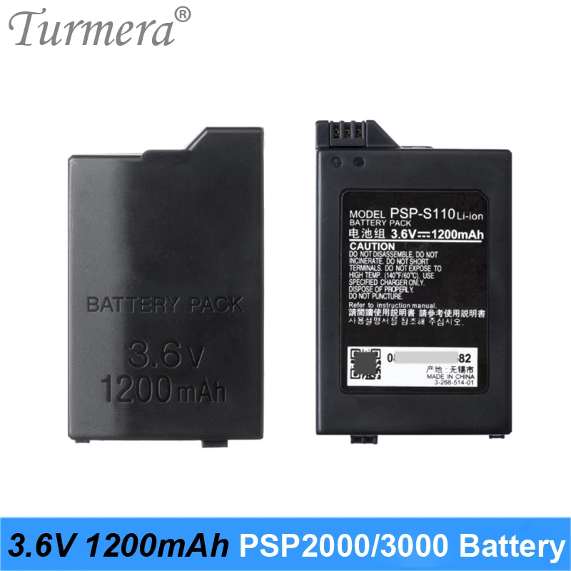 Replacement Battery 1200mAh 3.6V Lithium Li-ion Rechargeable Battery Pack for PSP-2000 PSP-3000 in Series of 3001 3004 3008 2004