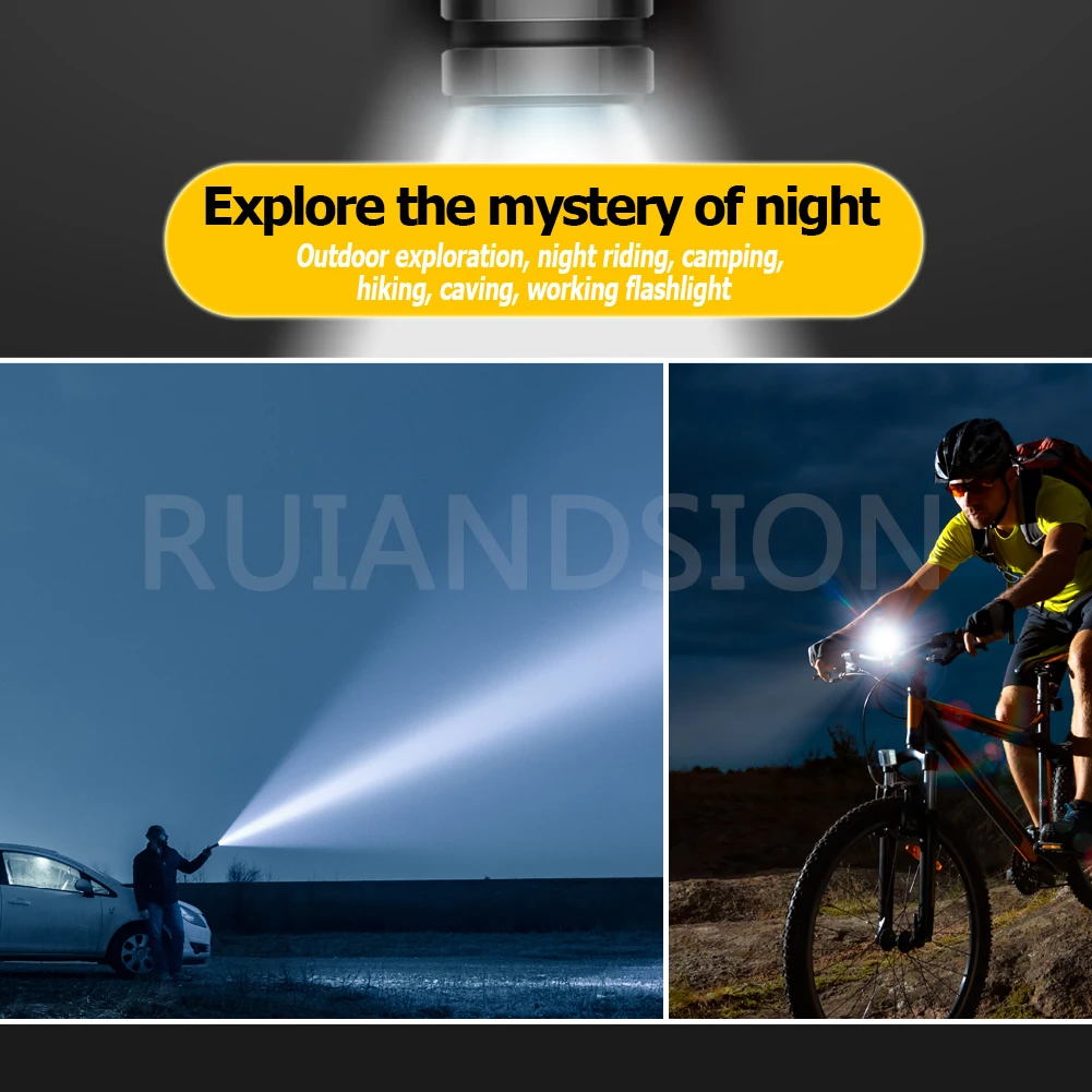 RUIANDSION 2X P13.5S PR2 Maglite Flashlight Bulb 3D 6D 9D Lantern Torch LED XPG2 1-9V 5-30V 1.5V 3V 6V 4.5V 12V 18V 13.5V 6000K