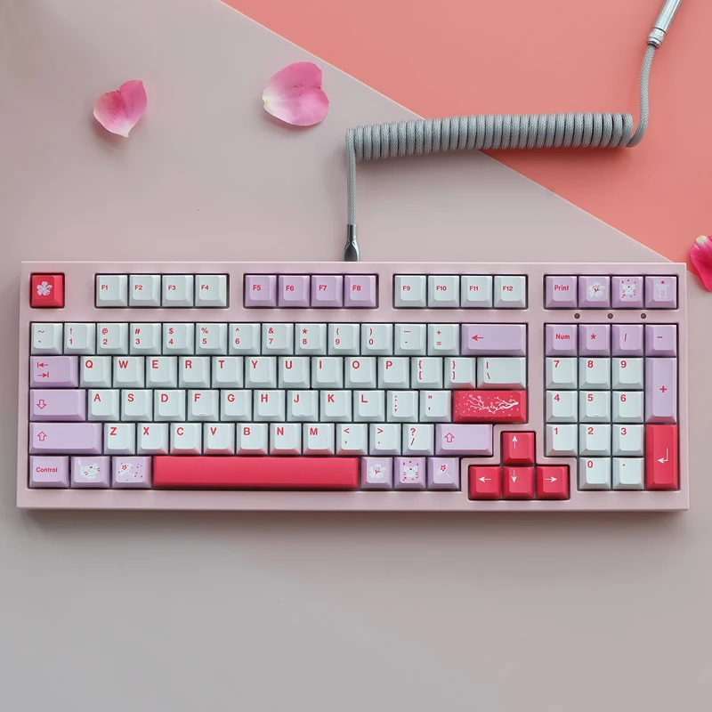 

GMK Hazakura Theme keycaps PBT Dye Sublimation Key Caps Cherry Profile For MX Switch Mechanical Keyboard