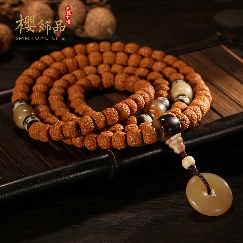 Little Vajra Bodhi 108 bracelets Tibetan-style dragon scale bracelet men's and women's bead necklaces