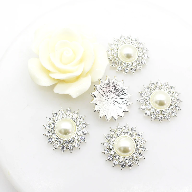 High-end simple 10 pieces exquisite ladies jewelry diy wholesale price crystal pearl wedding accessories diamond crafts products