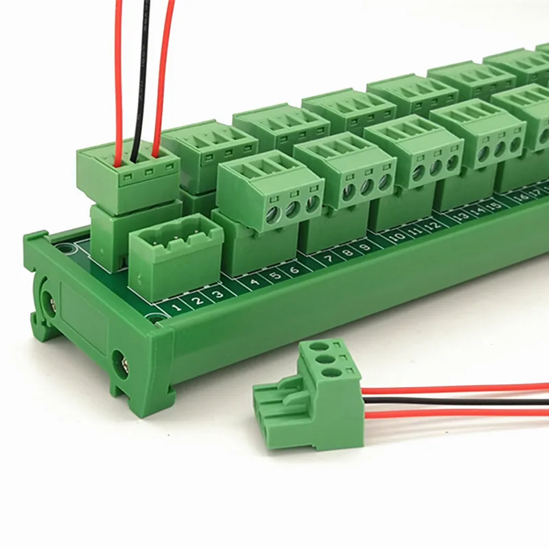 DIN Rail Mount 15A/300V 10x3Position Screw Terminal Block Distribution Module Connector.