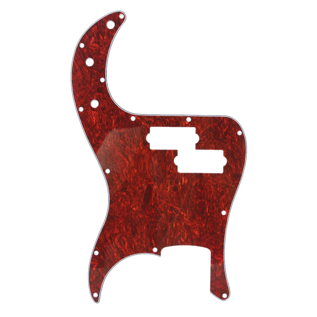 Red Tortoise Shell Pickguard 3 Ply Bevel Edge Finish 13 screw holes for Precision Bass PB Guitar