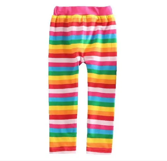 

Free shipping! wholesale girls leggings children summer rainbow stripe leisure fashion