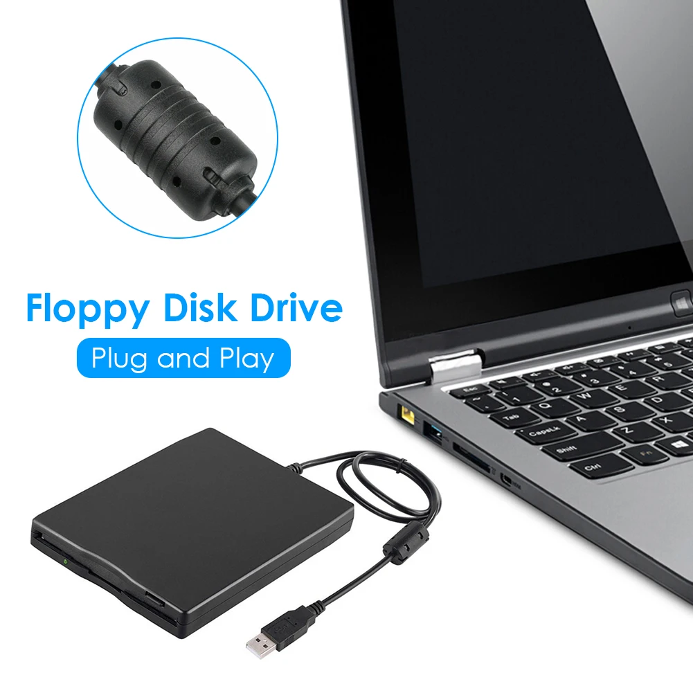 Portátil 3.5 polegadas USB Mobile Floppy Disk Drive 1.44MB Disquete Externo FDD para Notebook PC Notebook USB conexão plug-and-play