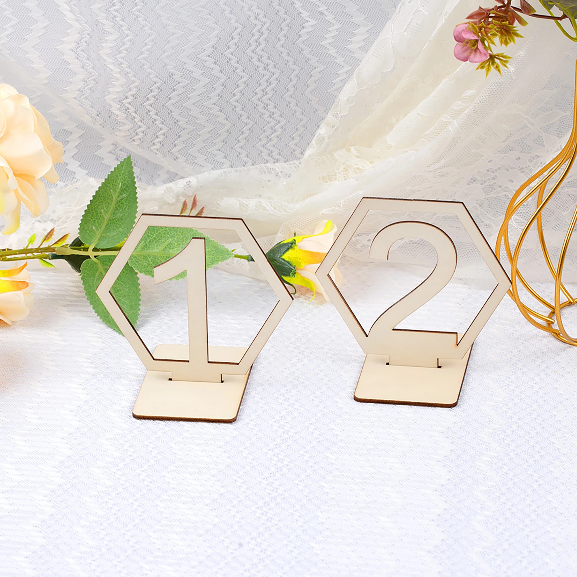 Wooden Table Numbers Fashionable Wedding Table Numbers Table Numbers Decor for Wedding Modern Vintage Hollow Out with Holders