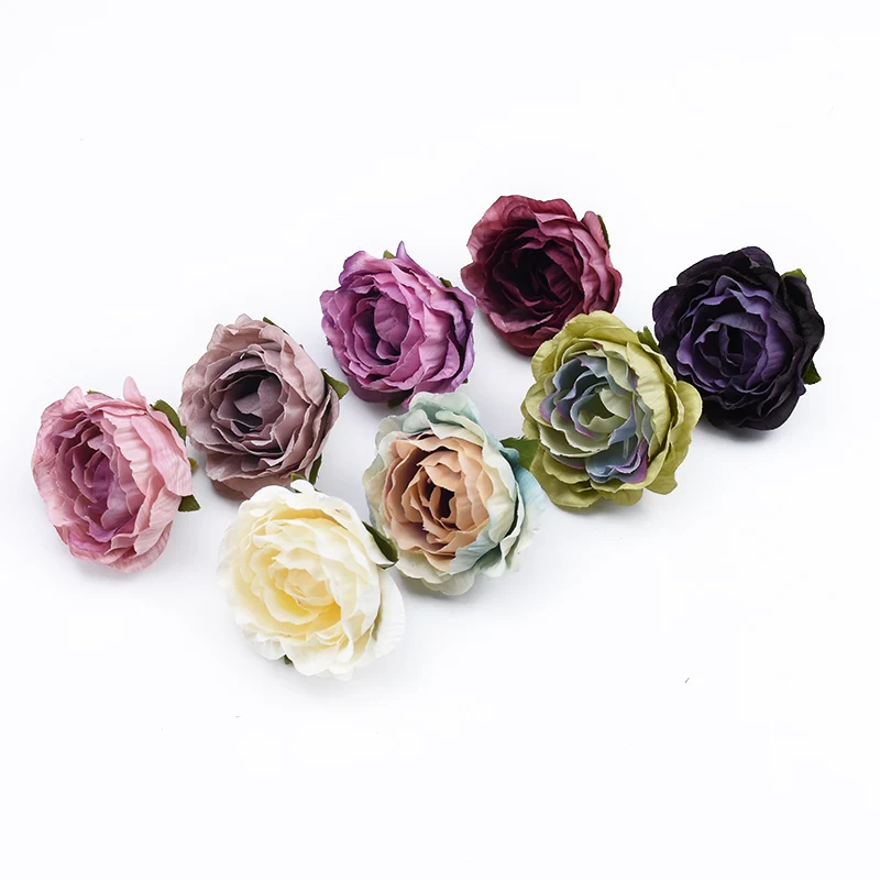 10/30 Pieces 4CM Roses Head Wedding Bridal Accessories Clearance Christmas Decorations for Home Scrapbooking Artificial Flowers