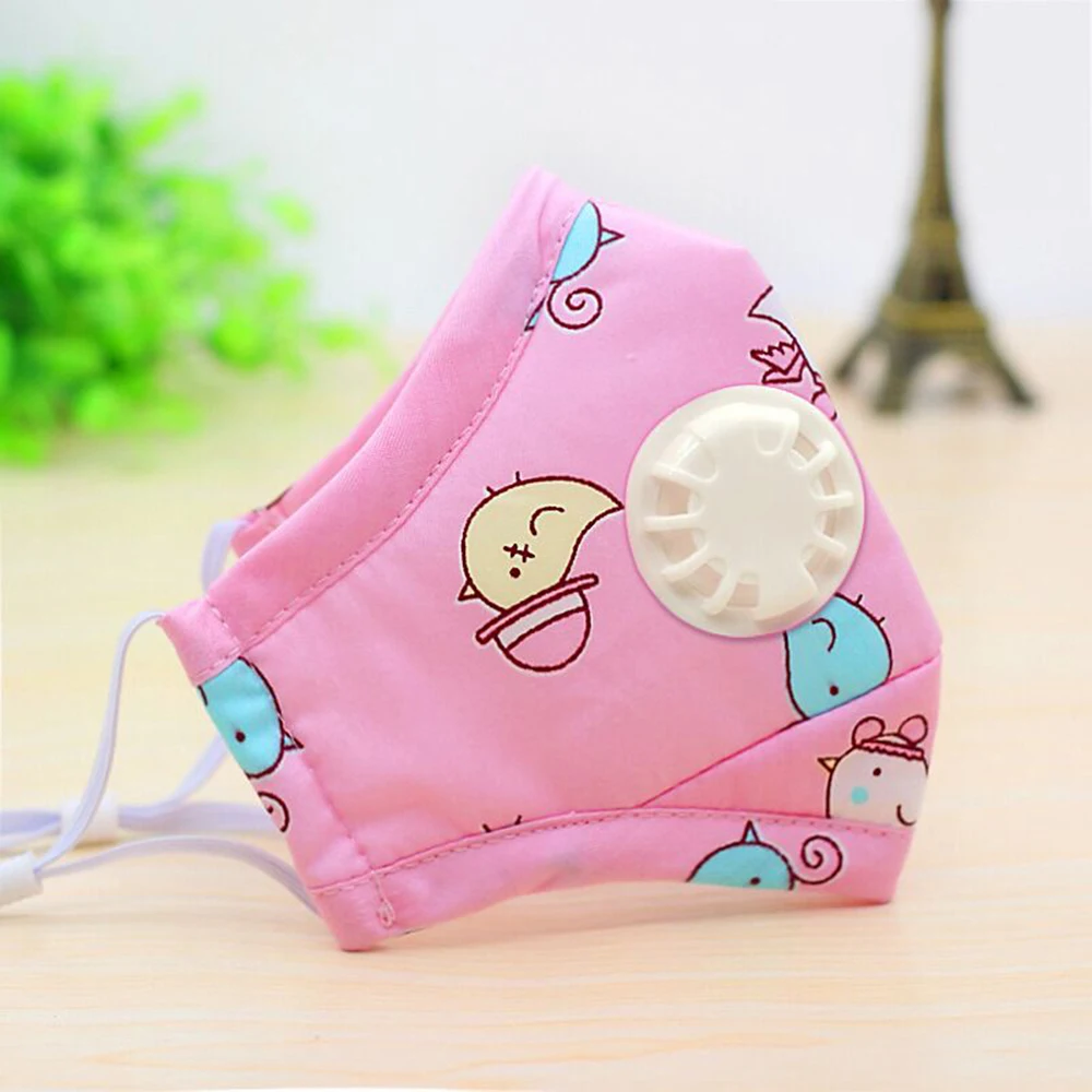 Cute Valve Face Mouth Mask Reusable Breathable Cotton Protective Children Kid Cartoon Cute PM2.5 Dust-proof Mouth Face Masks