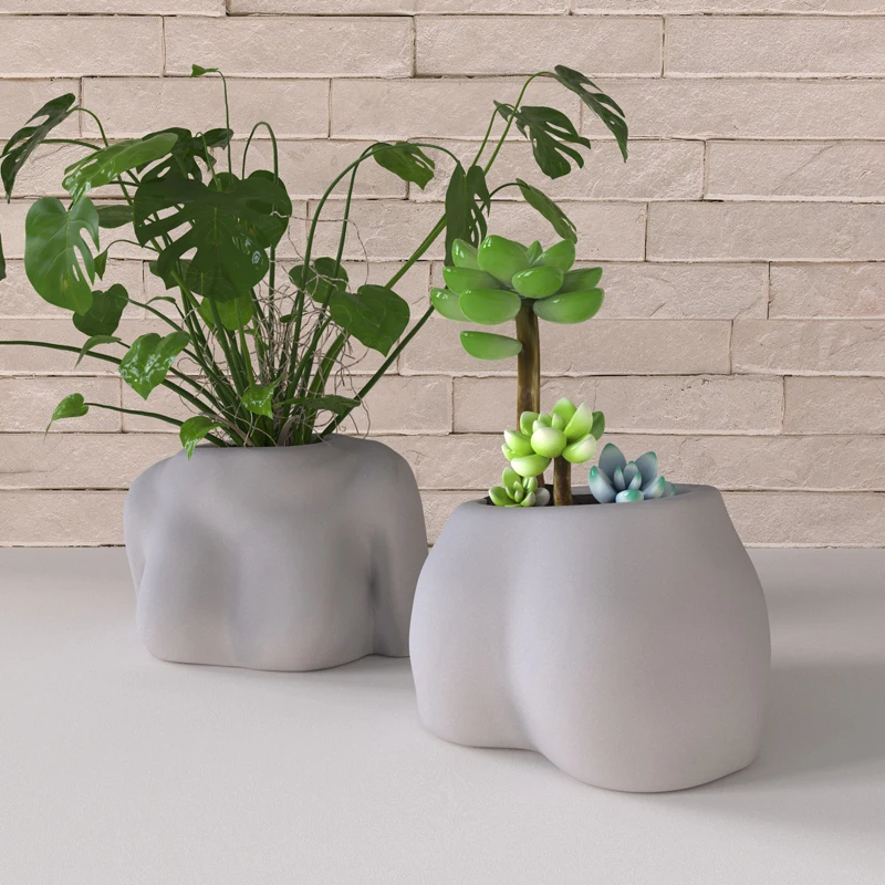 

Concrete Abstract Human Flowerpot Silicone Mold Home Furnishing Pen Container Creative Scandinavian style Pot Silicone mold