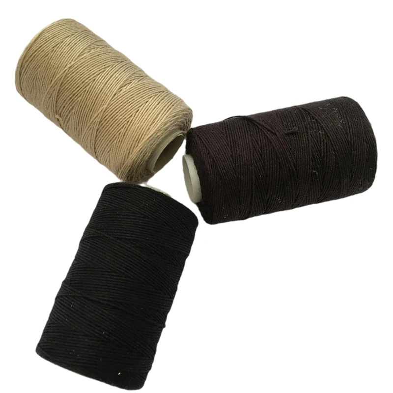 12 rollen ZWART Haar Weefdraad Katoen Naaigaren 1000 yards 12 rollen een doos cadeau 1 st 6,5 cm C gebogen naald