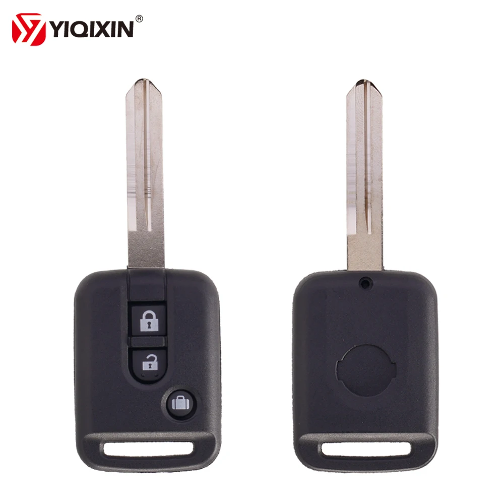 YIQIXIN Remote Car Key Shell Fob Case Cover For Nissan Micra 350Z Pathfinder Navara X-Trail Almera No Logo 3 Button Uncut Blade