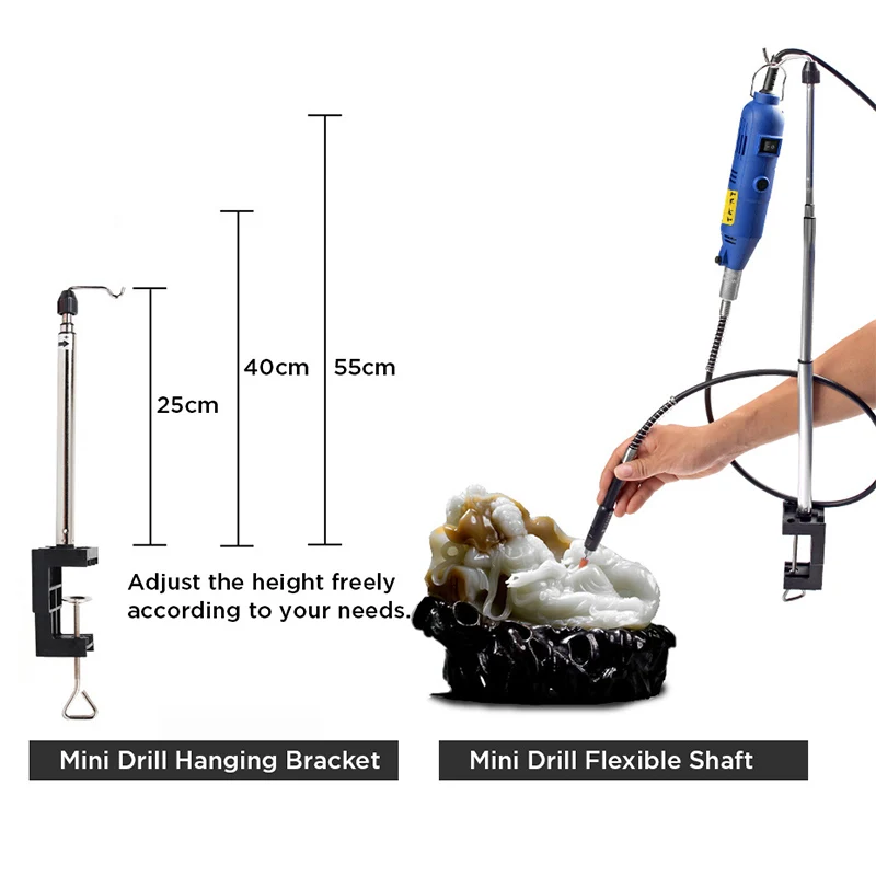 110V/220V Double Mini Drill Rotary Tool Set 0.3-3.2mm Universal Chuck With Dremel Accessorie Power Tools Mini Drill 130W