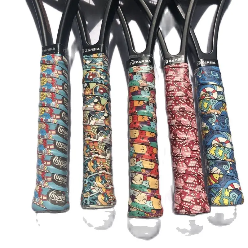 10pcs ZARSIA NEW 2021 colorful printing Tennis Racket  Overgrip Anti-skid Sweat Absorbed Wrap Taps Tenis Racquet Dry grips