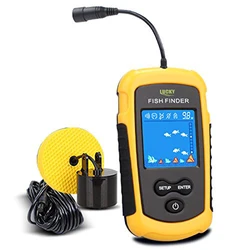 LUCKY Kayak Handheld Fish Finders Fishing Boat Depth Fishing Finder Display Sonar Fish Finder Portable LCD for Boat Canoe