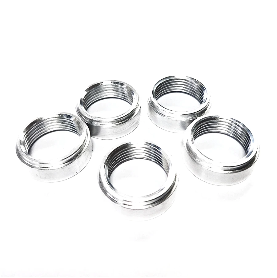 

5pcs 3/4 NPT Female Aluminum Exhaust Pipe Base Heat-resisting Nut Exhaust Oxygen Sensor Weld-On Nut