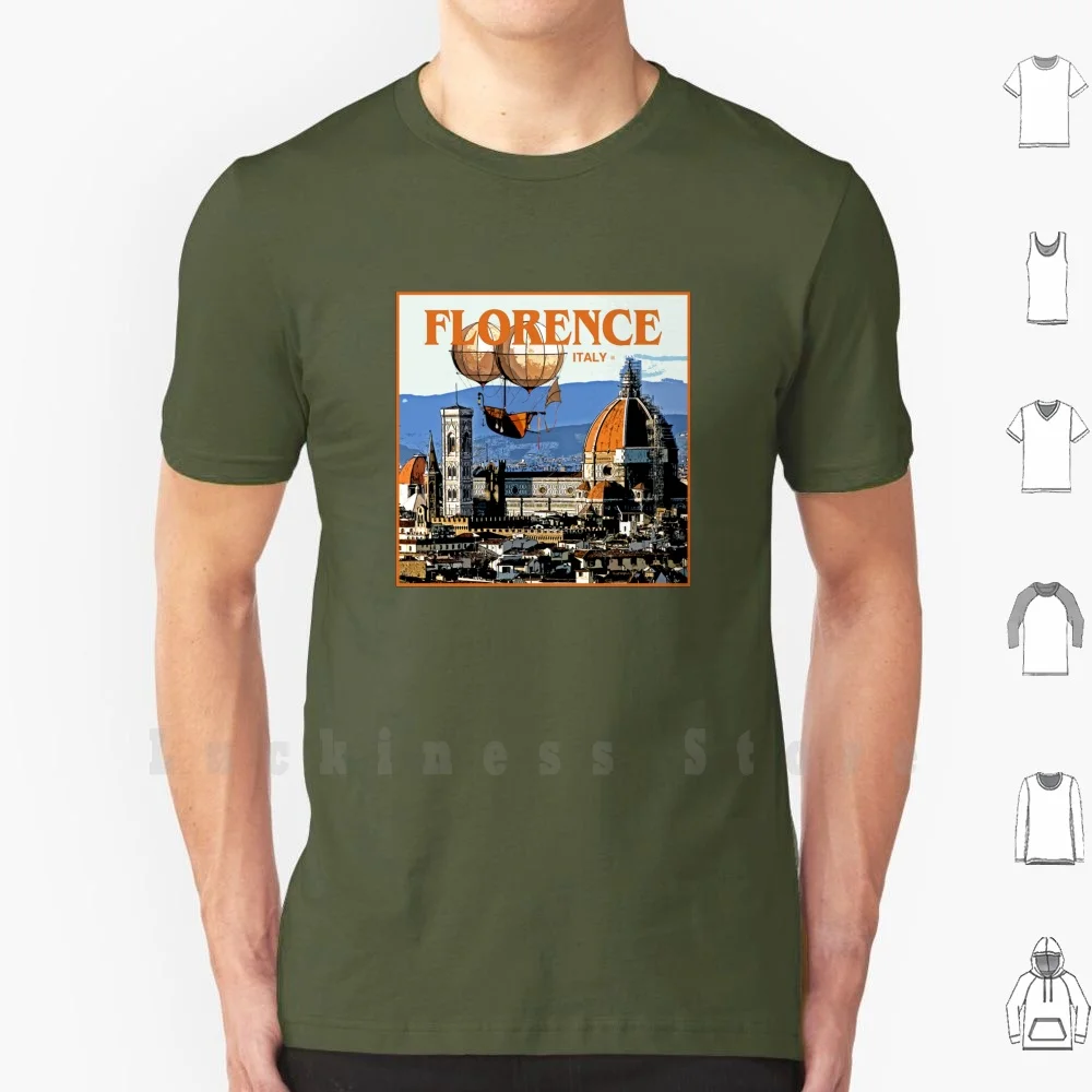 

Italy’s Florence World Tour T Shirt Big Size 100% Cotton Florence Italy Discovery Travel Adventure Exploration Explore Discover