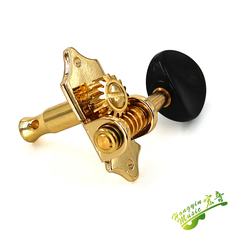 Taiwan 1SET 2L2R Ukulele Tuning Pegs Button Strings Tuners Head Accessories Ukulele Part +4 Screws High Qulity Golden