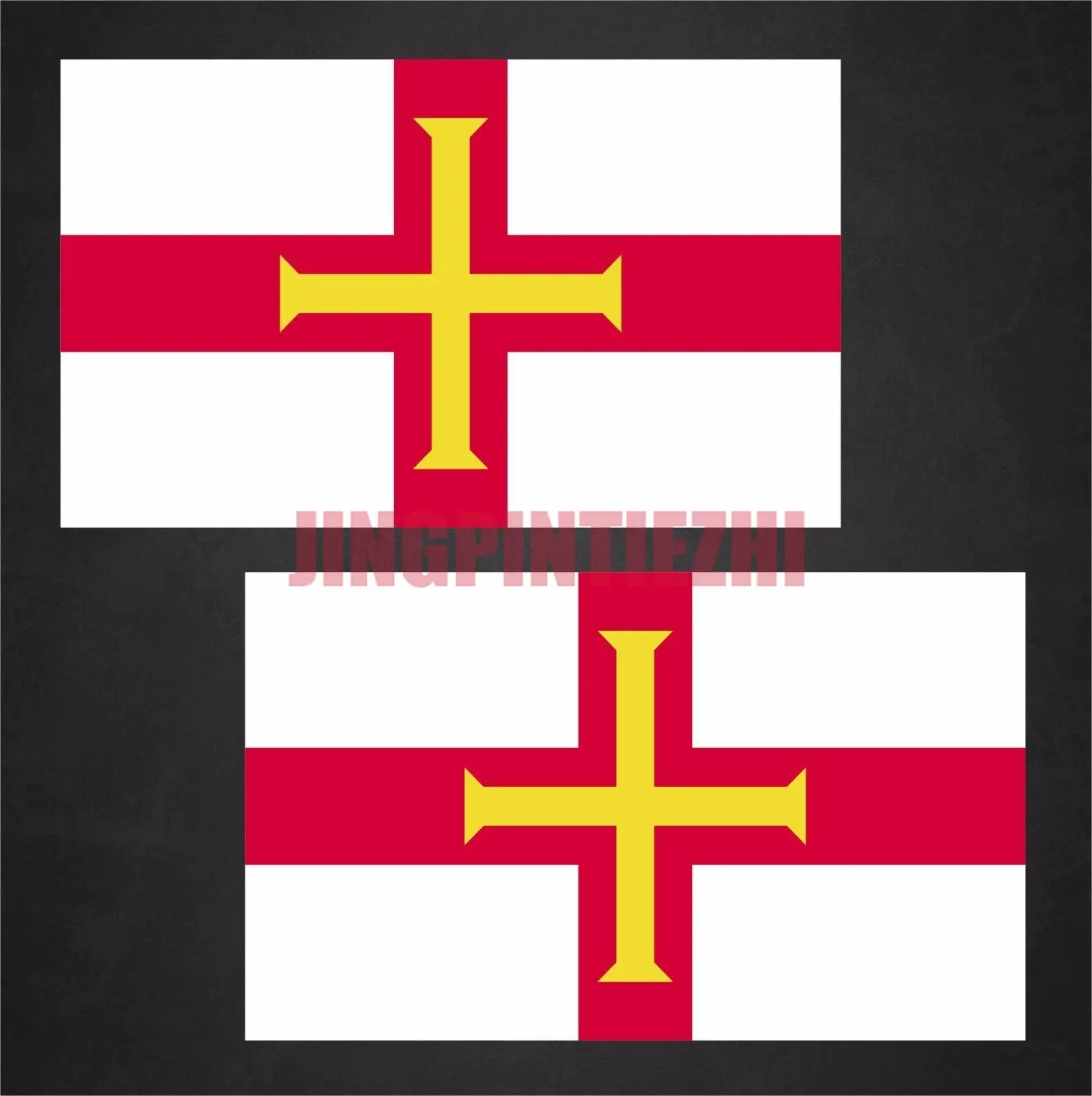 Creative 2 Guernsey Flag Decal Sticker Vinyl Decals Racing Helmet Stickers