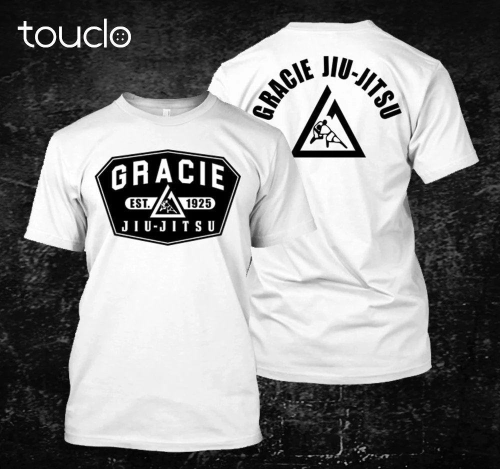 2019 vendita calda Gracie Jiujitsu Fighter-t-shirt personalizzata Tee 100% ctton Tee shirt