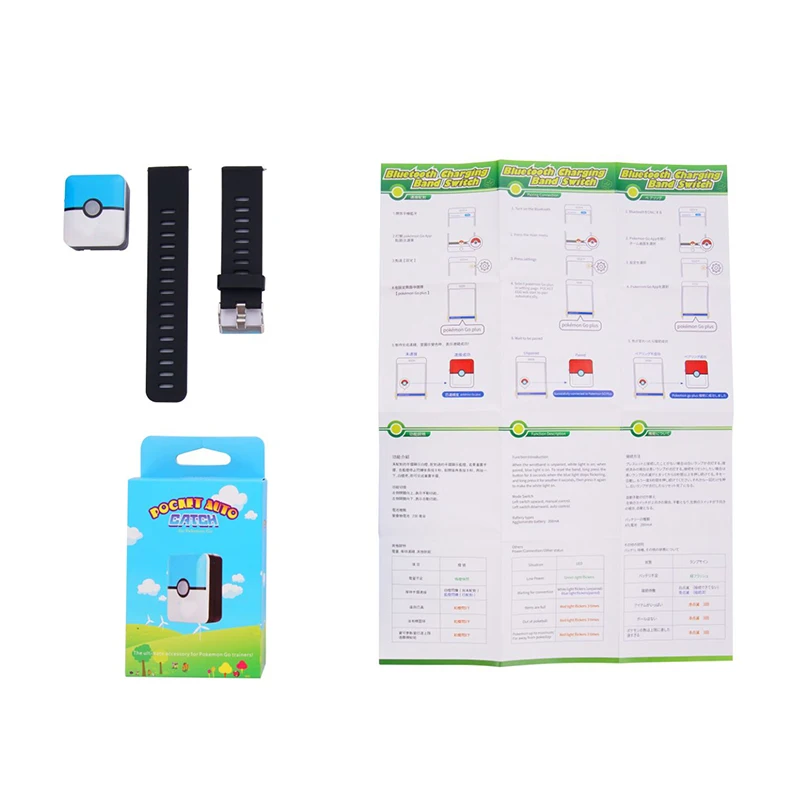 Новый автоматический браслет для Pokemon Go Plus, перезаряжаемый квадратный браслет с Bluetooth для Android IOS