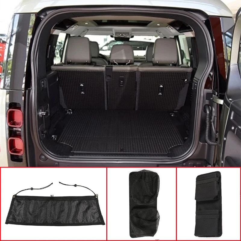 

Oxford Cloth Car Styling for Land Rover Defender 110 130 2020 Trunk Side Storage Box Net Pocket Black Car Accessories 3 Style