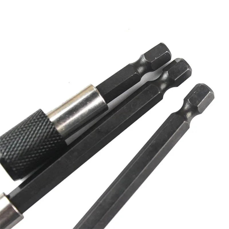 Przedłużenie wiertła elektrycznego 6.35mm magnetyczny wewnętrzny sześciokąt 1/4 rękaw samoblokujący korbowód 60-150MM