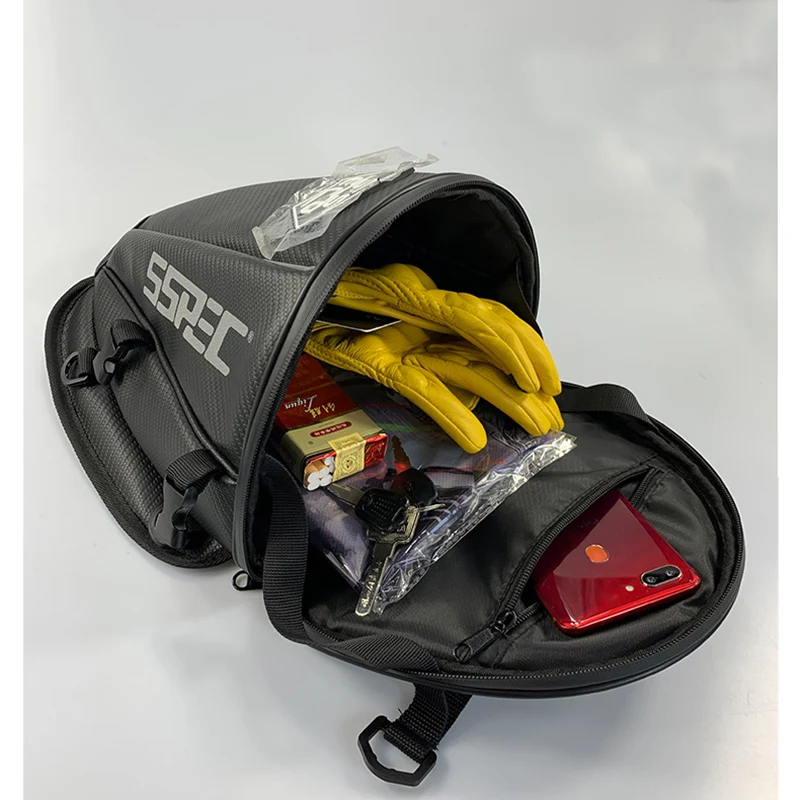 Sacoche de queue de moto étanche, sacoche de siège arrière, sacoches de dégager, sac de bagage multifonctionnel, sac de casque de vélo de course, sac de rangement